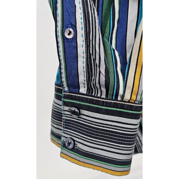 Robert Graham 4XL Classic Fit Green Stripe Contrasting Cuff Button Front… - Picture 8 of 8